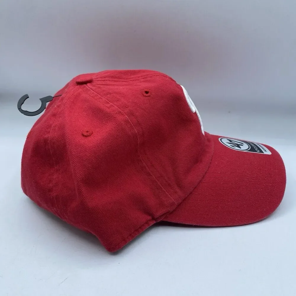 Philadelphia Phillies Hat Adjustable 47 Brand Red Clean Up MLB Strapback NWT